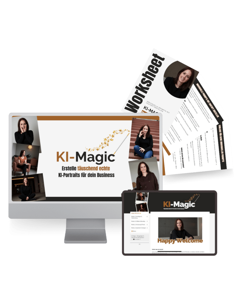 KI-Magic Mockup Minikurs KI-Portraits